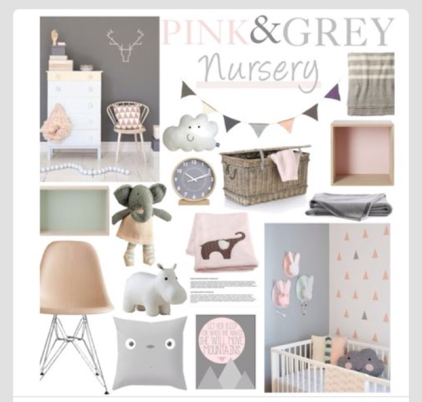 pink and grey nursery ideas